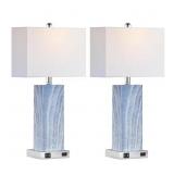 25 IN. BLUE TOUCH CONTROL TABLE LAMPS (SET OF 2),
