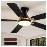 $144 52 IN. INDOOR MODERN BLACK LOW PROFILE CEILIN