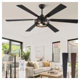 $149 65 IN. LED INDUSTRIAL INDOOR 6-BLADE MATTE BL
