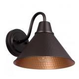 1-LIGHT BRONZE OUTDOOR WALL SCONCE WITH 9 IN. HAMM