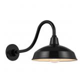 EASTON 11 IN. 1-LIGHT GLOSSY BLACK BARN OUTDOOR WA