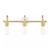 HAMPTON BAY HENSLEY 21 IN. 3-LIGHT GOLD AND FAUX M