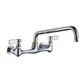 2-HANDLE WALL MOUNT KITCHEN FAUCET WITH 8 INCH SWI