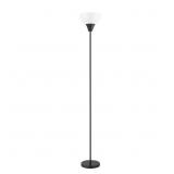 70 IN. BLACK 1-LIGHT TORCHIERE FLOOR LAMP WITH PLA