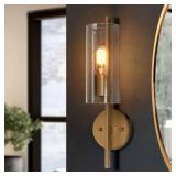 17 IN H. MODERN CYLINDER POWDER ROOM WALL SCONCE 1