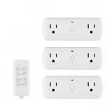 1 LOT (2) WIRELESS INDOOR REMOTE CONTROL AC/DC ADA