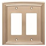 1 LOT (1) BRONZE 2-GANG DECORATOR/ROCKER WALL PLAT