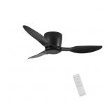 $101 40 IN. MATTE BLACK FLUSH MOUNT CEILING FAN WI