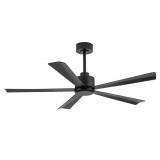 MELONY 52 IN. 6-SPEED INDOOR BLACK CEILING FANS WI