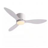 $107 42 IN. SMART INDOOR WHITE LOW PROFILE 3 BLADE