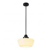 1-LIGHT 11.81 IN. BLACK SCHOOLHOUSE PENDANT LIGHT