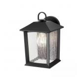 ASHTON 1-LIGHT BLACK OUTDOOR WALL MOUNT LANTERN SC