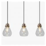 THIMBE 3-LIGHT BRASS COLORED GOLD ISLAND LIGHT