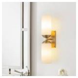 AURORA 3.9 IN. 2-LIGHT MODERN GOLD WALL SCONCE, DO
