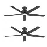 $176 2-PACK 52 IN. INDOOR, OUTDOOR BLACK LED CEILI