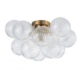 $228 18.5 IN. GOLD FLUSH MOUNT CEILING LIGHT W/ 13