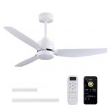 FANORA 52 IN. 3-BLADE LED CEILING MOUNT WHITE STAN
