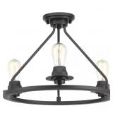 $229 DEBUT COLLECTION 3-LIGHT GRAPHITE SEMI-FLUSH