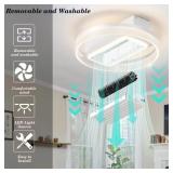 20 IN. W INTEGRATED LED CEILING FAN WITH LIGHT FLU