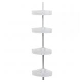TENSION POLE RUST RESISTANT CORNER SHOWER CADDY IN