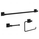 MAXTED 3-PIECE BATH HARDWARE SET WITH TOWEL RING,