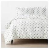 $168 STARS MOSS FULL/QUEEN ORGANIC COTTON PERCALE