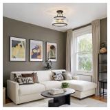 $136 KOST 11.8 IN. 3-LIGHT FLUSH MOUNT CEILING LIG