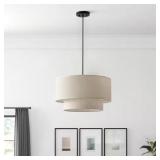 $133 MODERN 20 IN. 3-LIGHT DRUM CHANDELIER HANGING