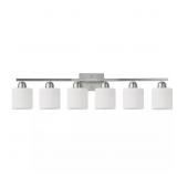 $163 JUSHUA 38 IN. 6-LIGHT BRUSHED NICKEL VANITY L