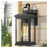 2 PACK MODERN MATTE BLACK 1- LIGHT OUTDOOR WALL LI