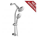 DOUBLE RAIN SHOWER SET 5-SPRAY PATTERNS 5 IN. WALL