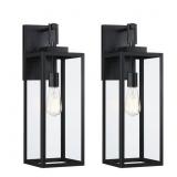 $120 2-PACK 1-LIGHT 21. 8IN OUTDOOR WALL LIGHT WIT