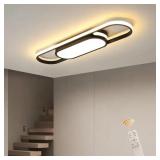 27.5 IN. 40-WATT MODERN BLACK INTEGRATED LED DIMMA