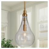 $118 MODERN ISLAND PENDANT LIGHT, IROS 1-LIGHT BRA