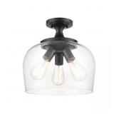 $130 5-LIGHT MATTE BLACK SEMI-FLUSH CEILING FLUSH