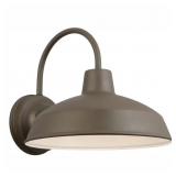 BRONZE OUTDOOR LED WALL LANTERN SCONCE