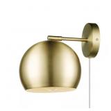 MILLER 1-LIGHT ANTIQUE BRASS PLUG-IN OR HARDWIRE W