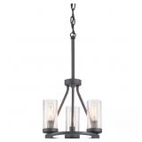 HARTWELL 10-3/4 IN 3-LIGHT GRAPHITE FARMHOUSE ROUN