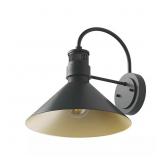 13.8 IN. 1-LIGHT BLACK DUSK TO DAWN OUTDOOR WALL S