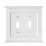 1 LOT (8) MANTEL 2 GANG TOGGLE WOOD WALL PLATE - W