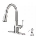 $139 GLACIER BAY KAGAN STAINLESS STEEL 15 IN. H PU