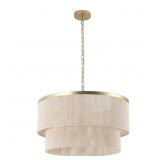 $249 23.8 IN. 6-LIGHT BEIGE HAND WOVEN DRUM CHANDE