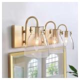 $130 MODERN 22 IN. 3-LIGHT GOLD BATHROOM VANITY LI