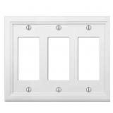 1 LOT (5) ELLY 3 GANG ROCKER COMPOSITE WALL PLATE