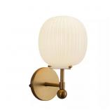 $104 CHERISE 7-IN. 1 LIGHT 60-WATT BRUSHED GOLD/GL