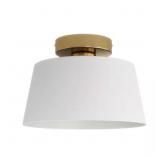 9.84 IN. 1-LIGHT WHITE FARMHOUSE SEMI-FLUSH MOUNT