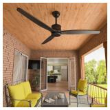 $126 INDOOR/OUTDOOR USE 60 IN. BLACK 3 WOODEN BLAD