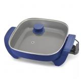 GREENLIFE 12 IN. 5 QT. NIGHT BLUE SQUARE CERAMIC N