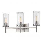 $180 WINSLETT 8 IN. 3-LIGHT PEWTER VANITY LIGHT