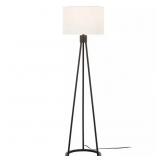 HIGGINS 56.25 IN. BLACK TRIPOD FLOOR LAMP WITH ROU